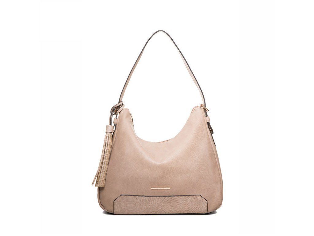 Elegantná dámska crossbody kabelka béžová